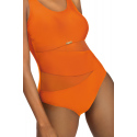 Dámské jednodílné plavky S36W-27 Fashion sport oranžové - Self