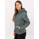 Dámská bunda D50092XB44554A2 Tmavě zelená oliva - FPrice