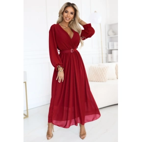 Dámské šaty 639-1 Vínová - Numoco