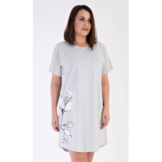 Dámská noční košile Nicol Šedá s potiskem - Vienetta