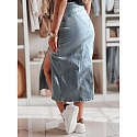 Džínová midi sukně CY0481 modrá - FashionStreet 