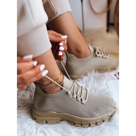 Dámské ponožkové tenisky ZY0345 khaki - FashionStreet 