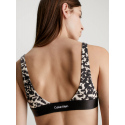 Dámská plavková podprsenka KWKW02489 0GM vzor leopard - Calvin Klein
