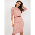 Dámská sukně LK SD 506490.31 Červená s béžovou - FPrice