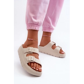 Dámské pantofle / nazouváky 24SD97-5610 Béžová - NEWS Dámské pantofle / nazouváky 24SD97-5610 Béžová - NEWS