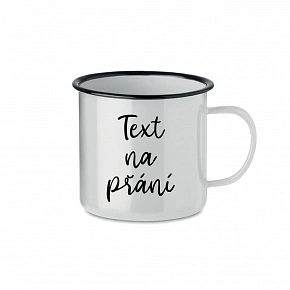 TEXT NA PŘÁNÍ - bílý plecháček 300 ml