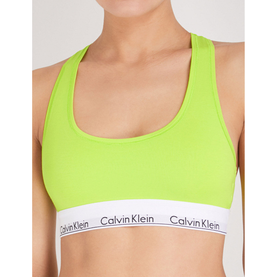 Sportovní podprsenka F3785E - ZIR - Neon žlutá - Calvin Klein