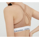 Dámská sportovní podprsenka QF1654E 796 hnědá/vzor - Calvin Klein
