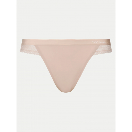 Dámská tanga UW0UW02473 DW5 sv. béžové - Tommy Hilfiger
