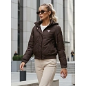 Dámská přechodová bunda TY5669 hnědá - FashionStreet