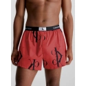 Pánské trenýrky 000NB3411A GNP červené s potiskem - Calvin Klein