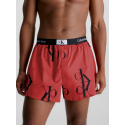Pánské trenýrky 000NB3411A GNP červené s potiskem - Calvin Klein