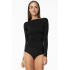 Dámské bezešvá košilka s dlouhým rukávem Simple Longsleeve Černá - Julimex