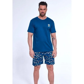Pánské pyžamo Fishing 2 326/170 Tmavě modrá vzor - Cornette Pánské pyžamo Fishing 2 326/170 Tmavě modrá vzor - Cornette