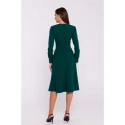 S378 Rozšířené šaty s páskem S378  zelené - Stylove