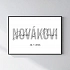 Personalizovaný magický fotoobraz v rámu - čtverec 50x70 - jména novomanželů 