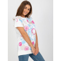 Dámská halenka RV BZ 8689.41 Ecru s modrou mix - FPrice