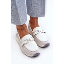 Dámské kožené mokasíny D&A TW210 bílé - S.Barski
