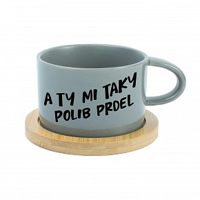 A TY MI TAKY POLIB PRDEL - šedý hrníček makronka 200 ml