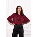 Dámská halenka  BLU0197 bordó - Roco Fashion