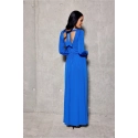 Dlouhé dámské šaty SUK0420 královská modř - Roco Fashion