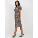 Dámské šaty LK SK 507468.75P Khaki mix - FPrice
