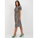 Dámské šaty LK SK 507468.75P Khaki mix - FPrice
