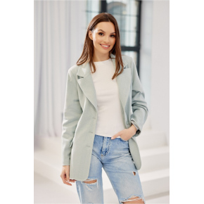 Dámské sako ZAK0016 sv.tyrkys - Roco Fashion 
