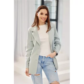 Dámské sako ZAK0016 sv.tyrkys - Roco Fashion 