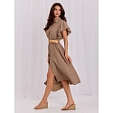 Dámské šaty MI SK 82970.86 khaki - Milady