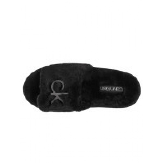 Dámské domácí pantofle  SLIPPER SANDAL FUR W HW0HW00634-BAX - Calvin Klein