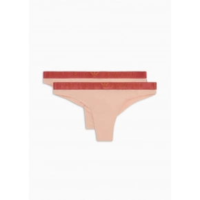 Dámská tanga 2PACK 163333 3F235 03050 nude - Emporio Armani