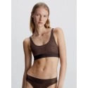 Dámská podprsenka 000QF7340E BKC tm. hnědá - Calvin Klein