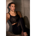 Sportovní podprsenka Non Wired Bra black/latte 7341C - Panache