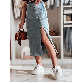 Džínová midi sukně CY0481 modrá - FashionStreet 