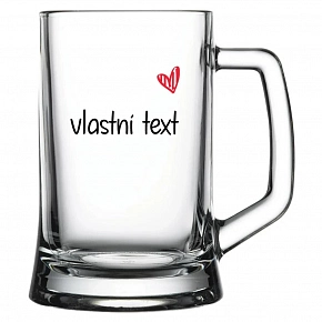 Vlastní text na pivní sklenici Vlastní text na pivní sklenici
