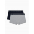 Pánské boxerky 2PACK 111769 3F720 07448 šedo-tm. modré - Emporio Armani