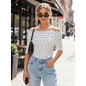Dámská blůza BLISSE RY2511 smetanovo-černá - FashionStreet