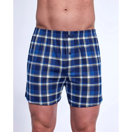 Pánské boxerky Comfort 002/318 Tmavě se světle modrá karo - Cornette