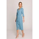 Šaty S396 zavazovací tyrkysově modré - Stylove