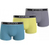 Pánské boxerky 3Pack UM0UM03185 0UM modré/žluté/šedé - Tommy Hilfiger