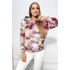 Dámská mikina s kapucí 68638 Béžová mix - K-Fashion
