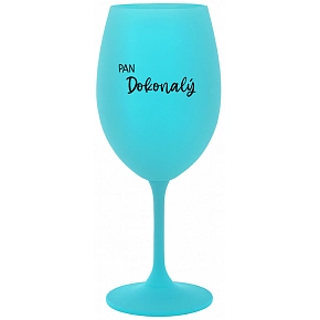 PAN DOKONALÝ - tyrkysová sklenice na víno 350 ml