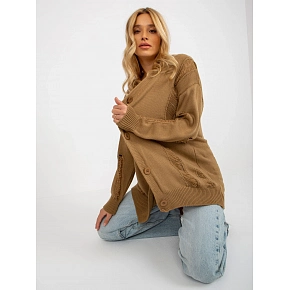 Dámský kardigan LC SW 8042.60 velbloudí - FPrice Dámský kardigan LC SW 8042.60 velbloudí - FPrice