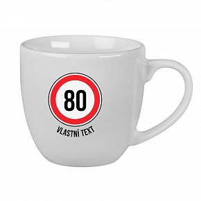Personalizovaný keramický hrníček 400 ml - narozeninová dopravní značka 
