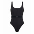 Dámské jednodílné plavky Monogram Rib KW0KW02151-BEH - Calvin Klein