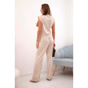 Elegantní dámský komplet 10064 béžový - Kesi