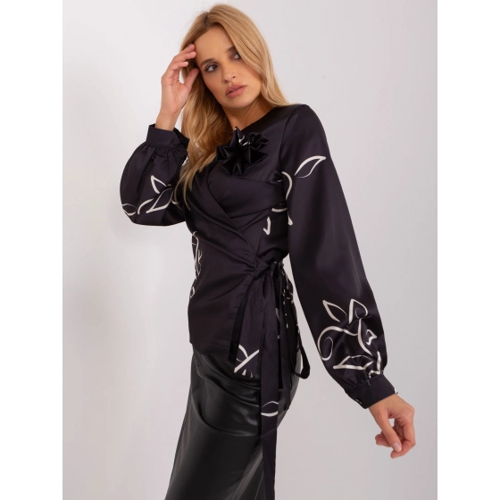 Dámská halenka LK BZ 509423.22 Černá vzor - FPrice