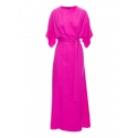 Dámské šaty se zavinovacím vzorem S406 Tmavě růžová - Stylove