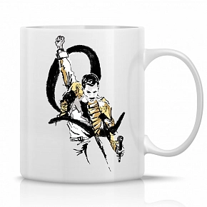 FREDDIE MERCURY - klasický bílý keramický hrníček 300 ml FREDDIE MERCURY - klasický bílý keramický hrníček 300 ml